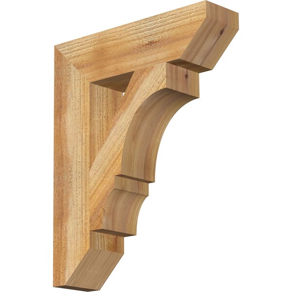 Ekena Millwork Balboa Slat Rough Sawn Bracket, Western Red Cedar, 4"W x 16"D x 20"H BKT04X16X20BOA06RWR - main
